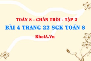 Bài 4 trang 22 Toán 8 Chân trời sáng tạo Tập 2